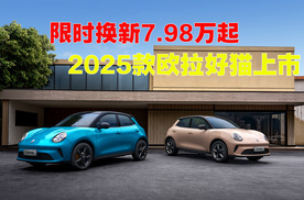 2025款欧拉好猫上市，限时换新7.98万起的家庭出行好搭子