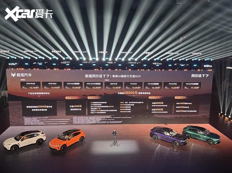 极狐阿尔法T7正式开启预售13.78万元起