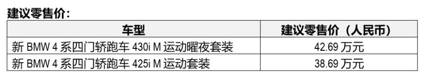 新宝马3系、4系四门轿跑车上市，多款新车将于成都车展亮相