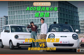 A00级纯电小车谁更值 ？长安Lumin萌宝版VS吉利熊猫mini耐力熊
