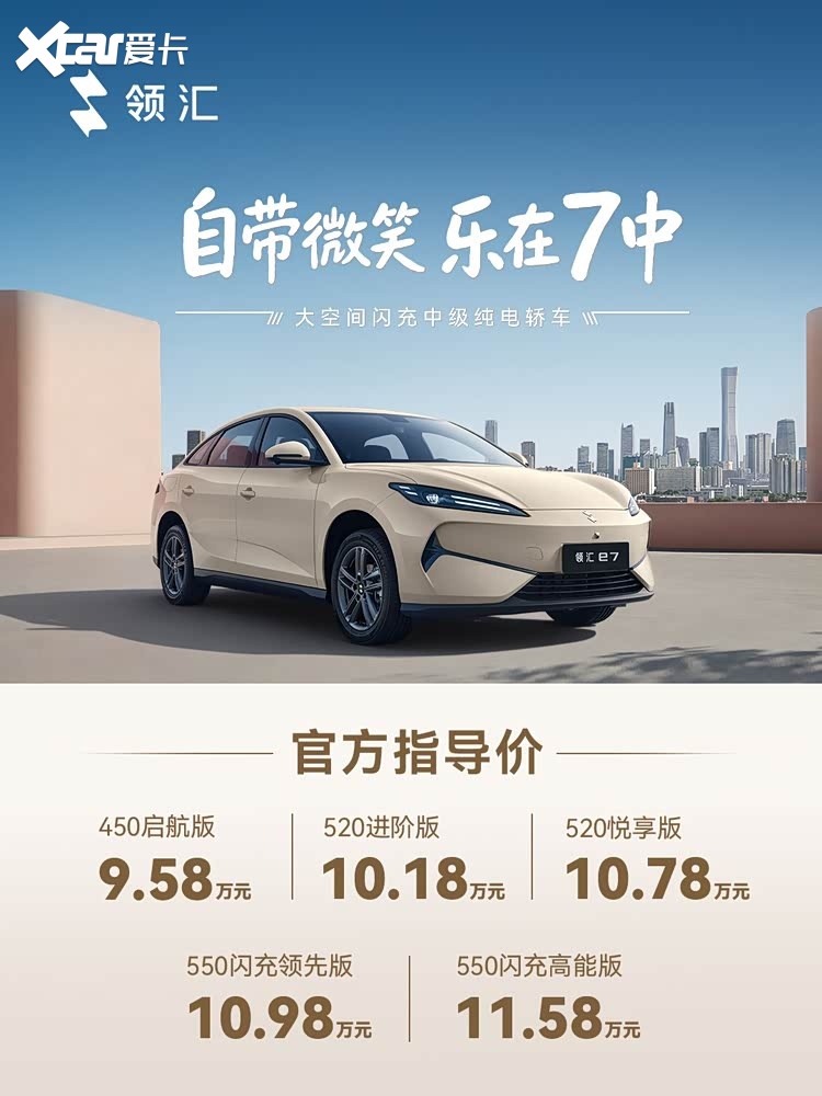 10万级最具性价比闪充车型！领汇e7它真的来了