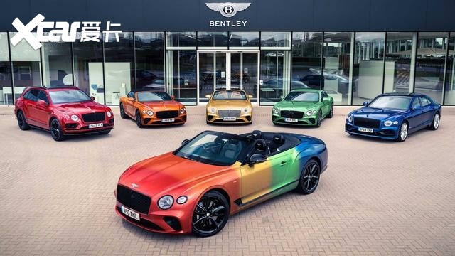 全车彩虹色宾利欧陆gtv8敞篷定制版将于7月底英国亮相