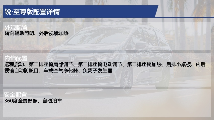新款奥德赛购车手册 主推锐·智享版 入门版靠低价抢市