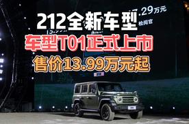 212全新车型T01正式上市，售价13.99万元起