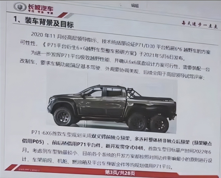 长城“奔驰”炮露面 6*6专业越野版 提供多种官改样式