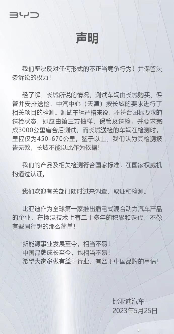 刚刚，比亚迪被举报！网友：高端的商战，往往用最朴素的方法