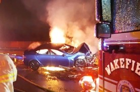 扑灭这辆特斯拉Model S花费75吨水！美消防员表示不知如何灭火？