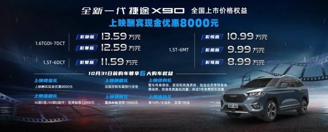 全新一代捷途X90，8.99万起就能买到的中型SUV