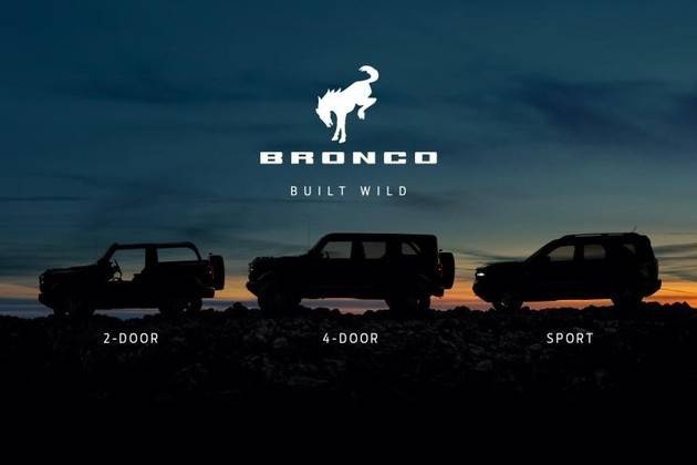 车顶/车门可拆卸 福特全新Bronco双门版车型官图发布