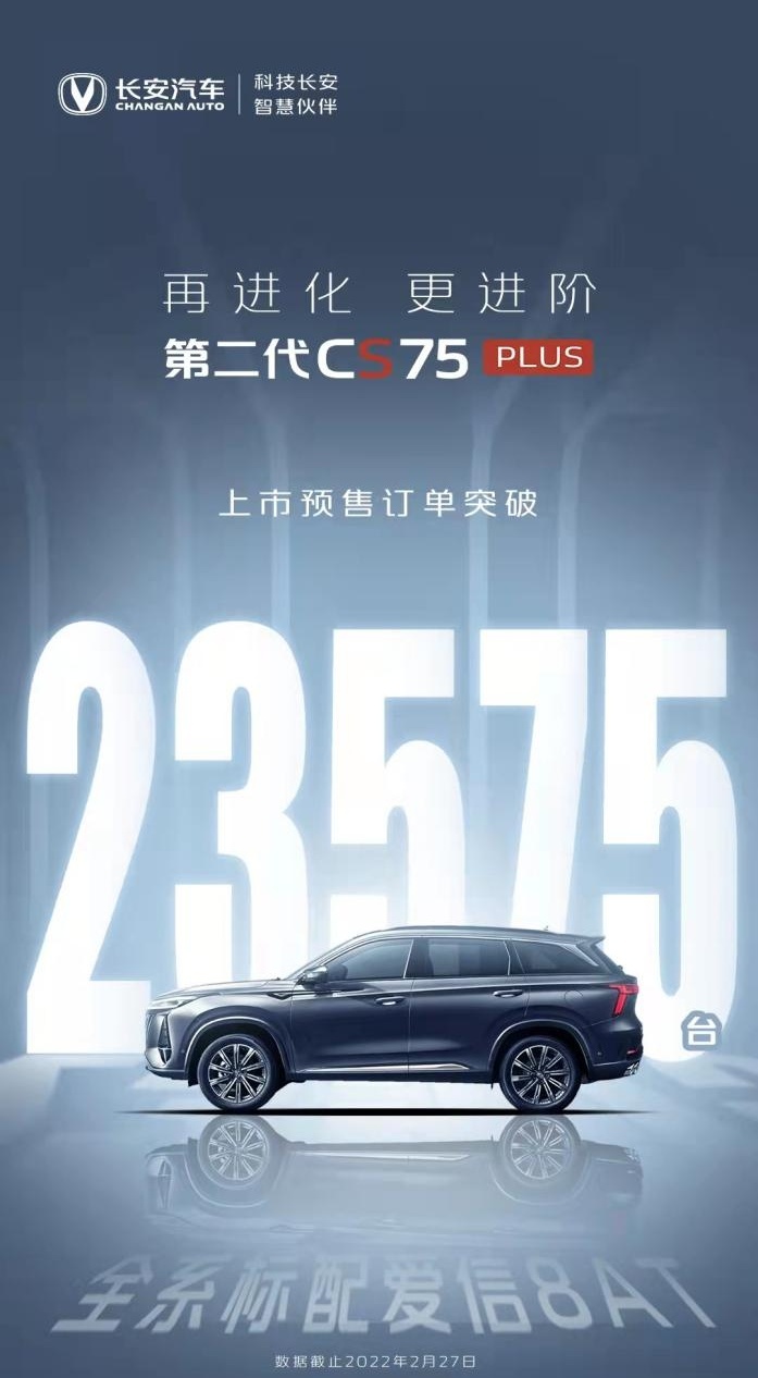 第二代CS75 PLUS正式上市，看“明日座驾”的“改”与“变”！
