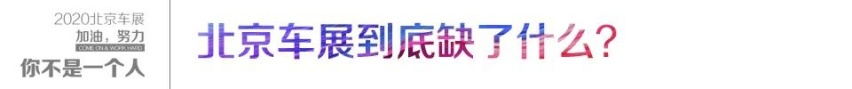 2020北京车展，加油，你不是一个人
