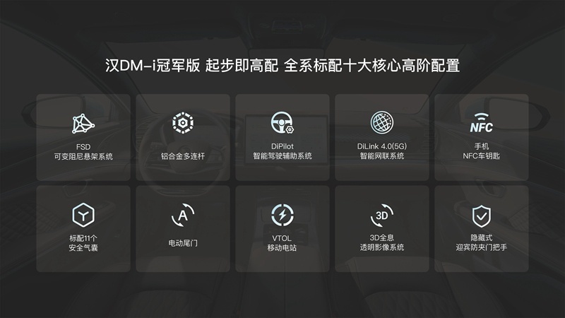 汉DM-i冠军版、汉DM-p战神版巅峰上市