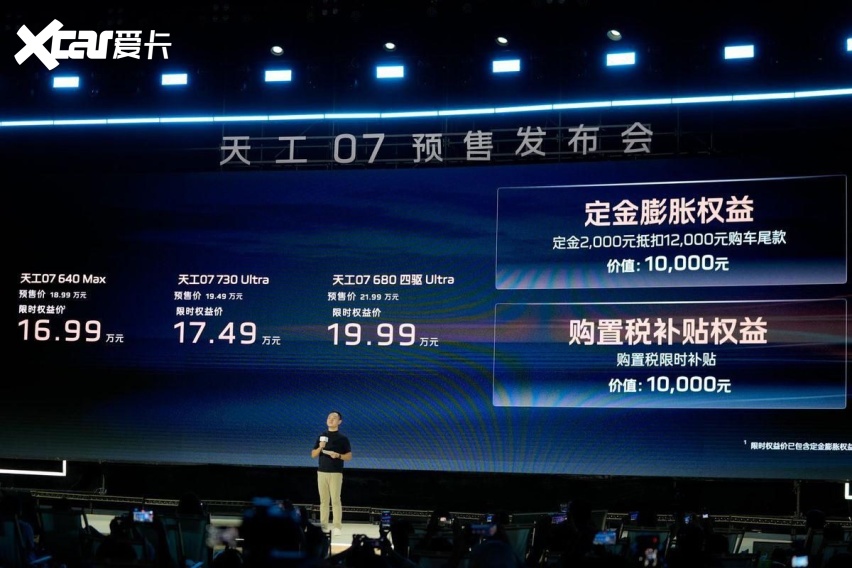 天工07预售限时权益16.99万起，20万级唯一8397座舱，续航出色