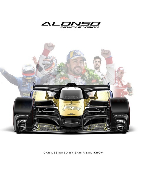 IndyCar概念车，装个翅膀就是未来的太空战机了吧