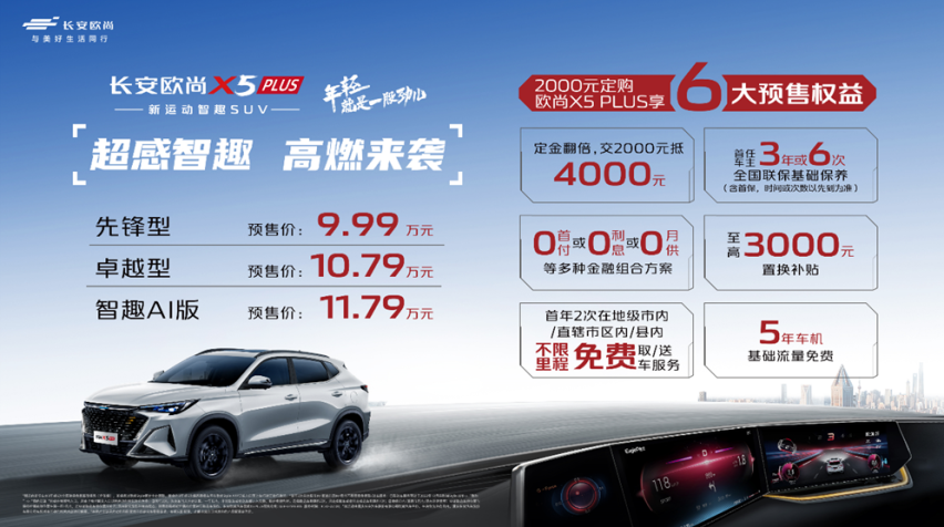 10万级运动SUV首选，欧尚X5 PLUS开启预售，不可错过