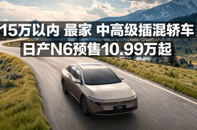 15万以内 最家 中高级插混轿车 日产N6预售10.99万起！