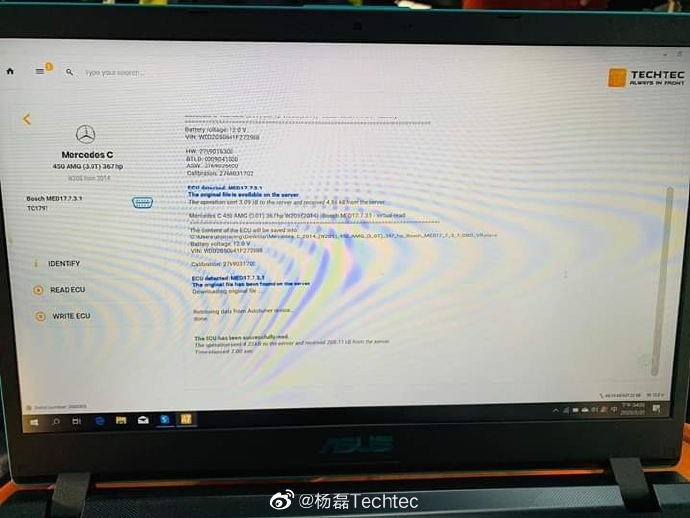 奔驰C43+路虎极光德国Techtec刷电脑刷ECU改装