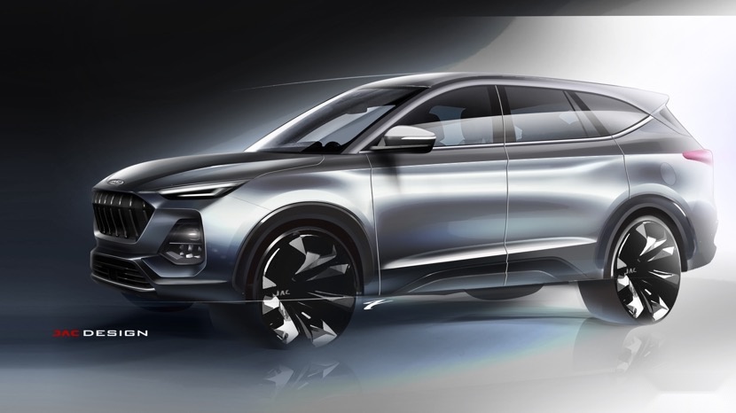 定位三排座中型SUV，定名嘉悦X8，江淮全新SUV设计图发布