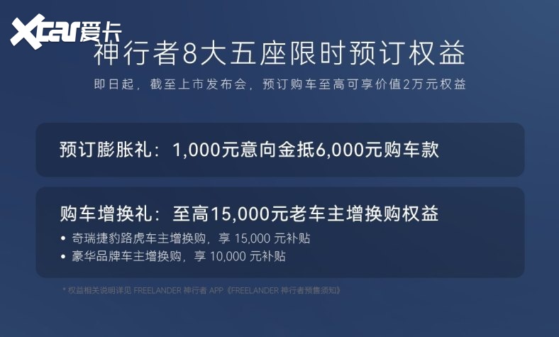 8系旗舰标杆！FREELANDER神行者8大六座版预售价34.99万起