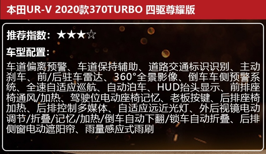24.68万起，新款本田UR-V哪款更值得买?