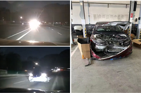 英菲尼迪车主遭遇对向车辆远光频闪，双车交会时错误决定直接撞击