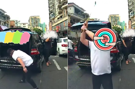 奔驰车司机别停前车并用高尔夫球杆狂砸挡风玻璃事件通报：已刑拘