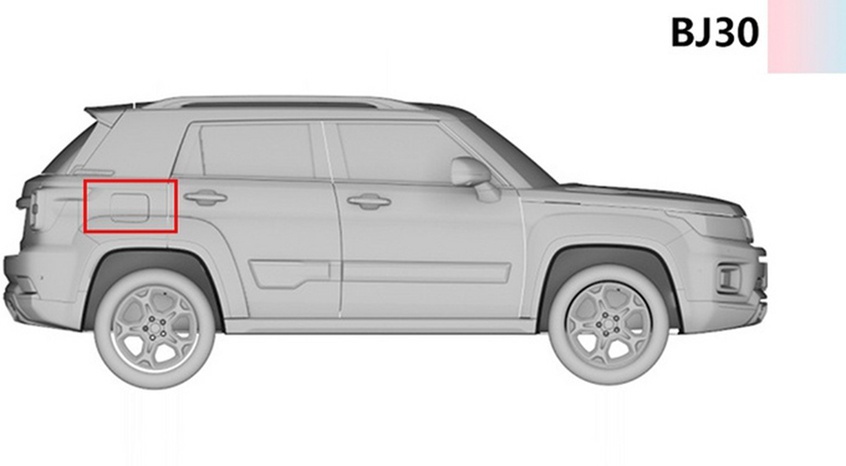 设计看齐BJ90，定位小型城市SUV，北京BJ30专利图曝光