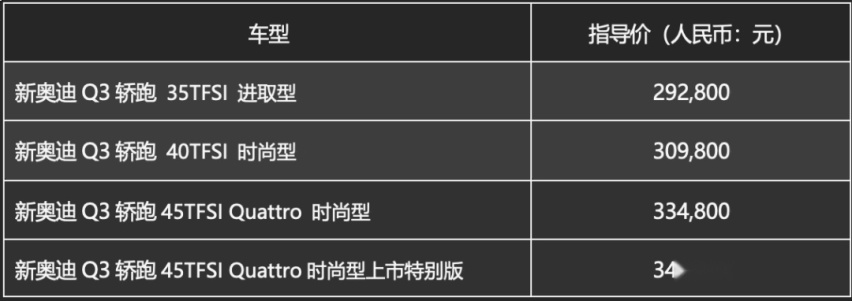 奥迪Q3家族晒新上市：晒出美好生活