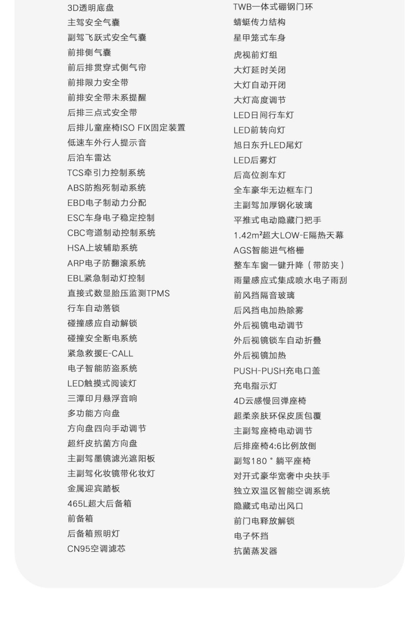 起步即高配!吉利银河E8五大版型配置梯度曝光