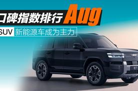 2026年8月SUV口碑指数排行：新能源车成为主力