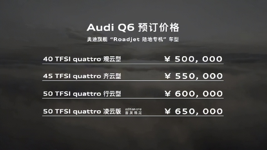 奥迪Q6预售50万起，比Q7尺寸大，比宝马X5便宜10万，不香吗？