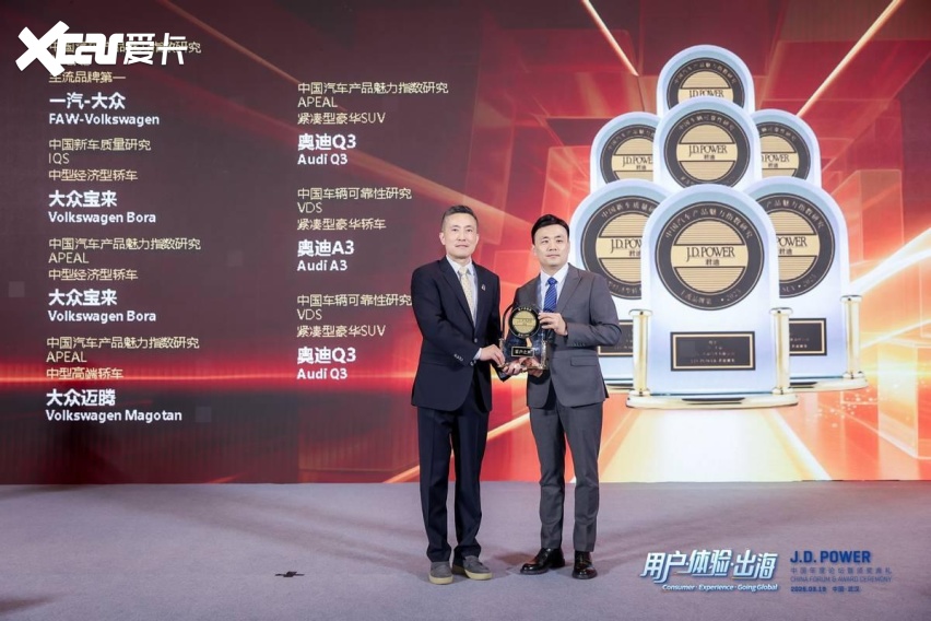 喜报丨一汽-大众荣膺J.D.Power 2025年中国三大研究七项冠军