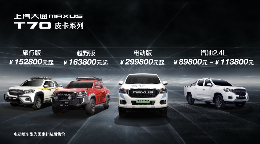 上汽大通MAXUS皮卡家族，全能源定制，11月热销1037辆