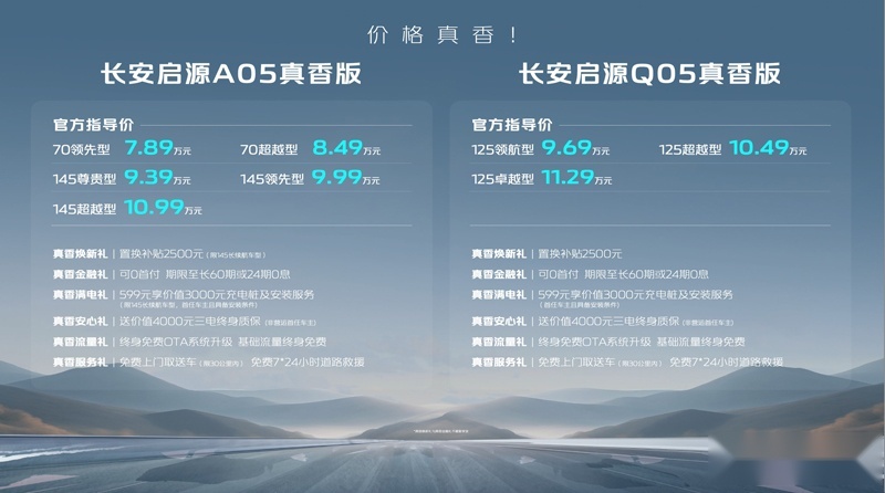 9万级电混最优选，长安启源A05/Q05真香版双车上市