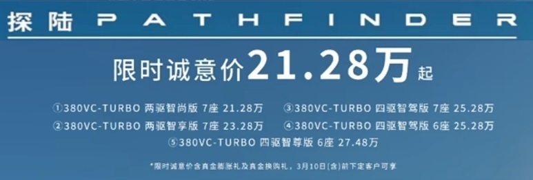 限时价21.28万元起，日产探陆这次要掀中大型SUV市场的桌子？