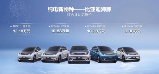 售9.38万起，比亚迪海豚成都车展正式上市