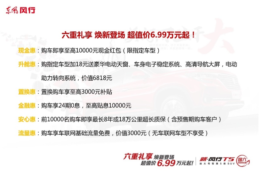 6.99万起，新风行T5/风行T5L上市，空间成为最大优势