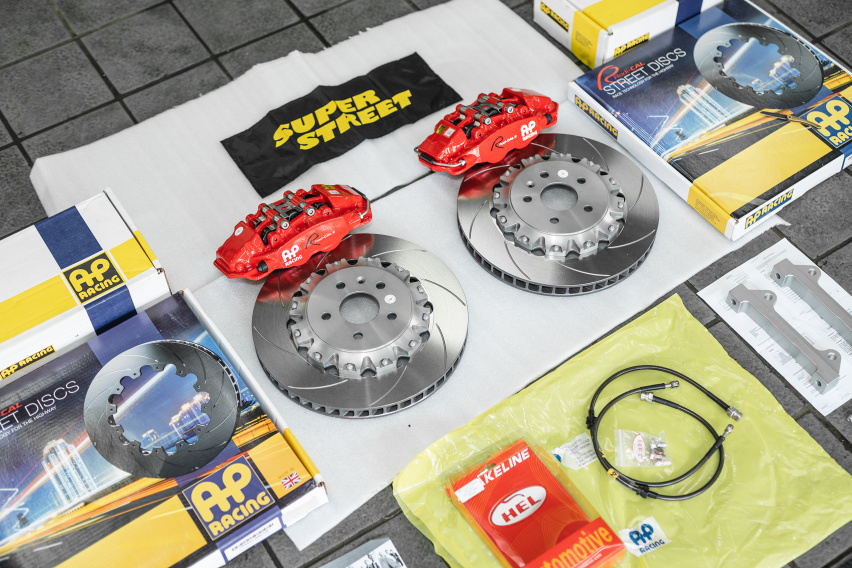 奥迪S3改装AP RACING AP9540四活塞刹车套件