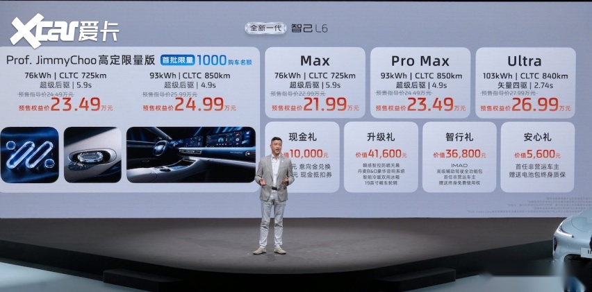 全新一代智己L6预售价21.99万起