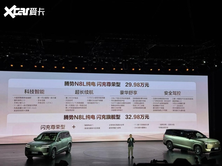 腾势N8L纯电正式上市，29.98万元起，首搭AI超级智能体迪迪虾