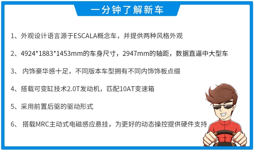 2.0T＋10AT，售价27.97万起，这款超帅后驱新车上市