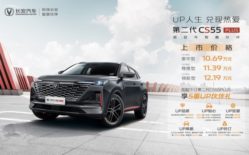 第二代CS55PLUS 价格10.69—12.19万元