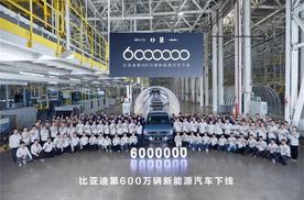 全球首家达成600万辆新能源汽车下线 比亚迪再创纪录