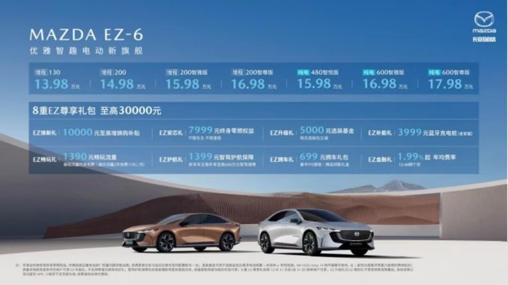 新合资时代第一车 长安马自达MAZDA EZ-6正式上市
