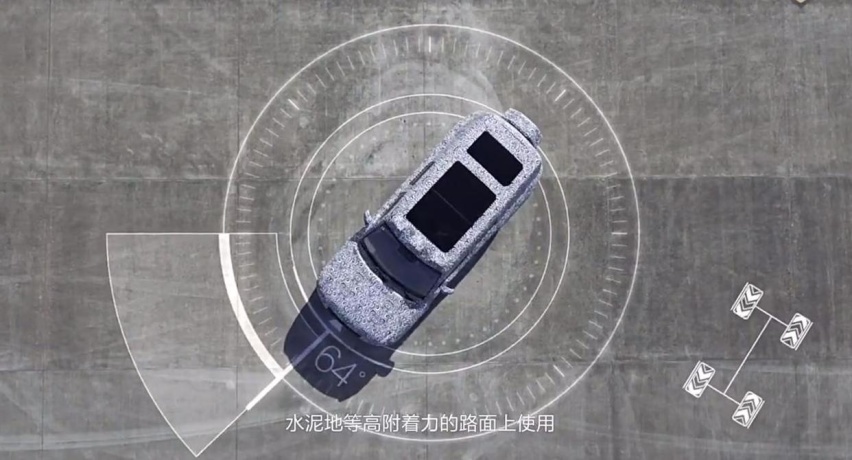 仰望U8，四电机控制四轮胎，解读让U8横向移动的麦克纳姆轮