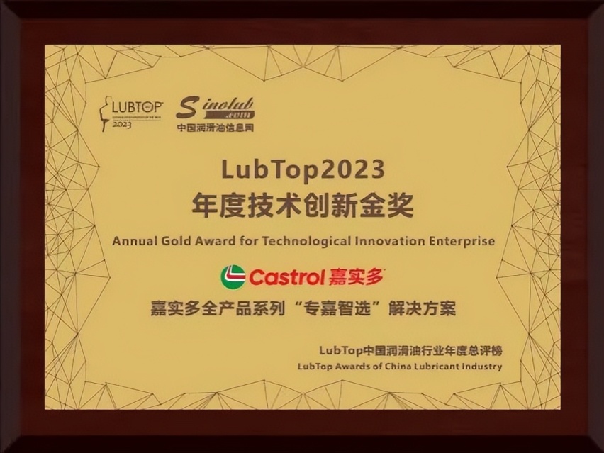 嘉实多斩获“LubTop2023中国润滑油行业年度总评榜”五大奖项