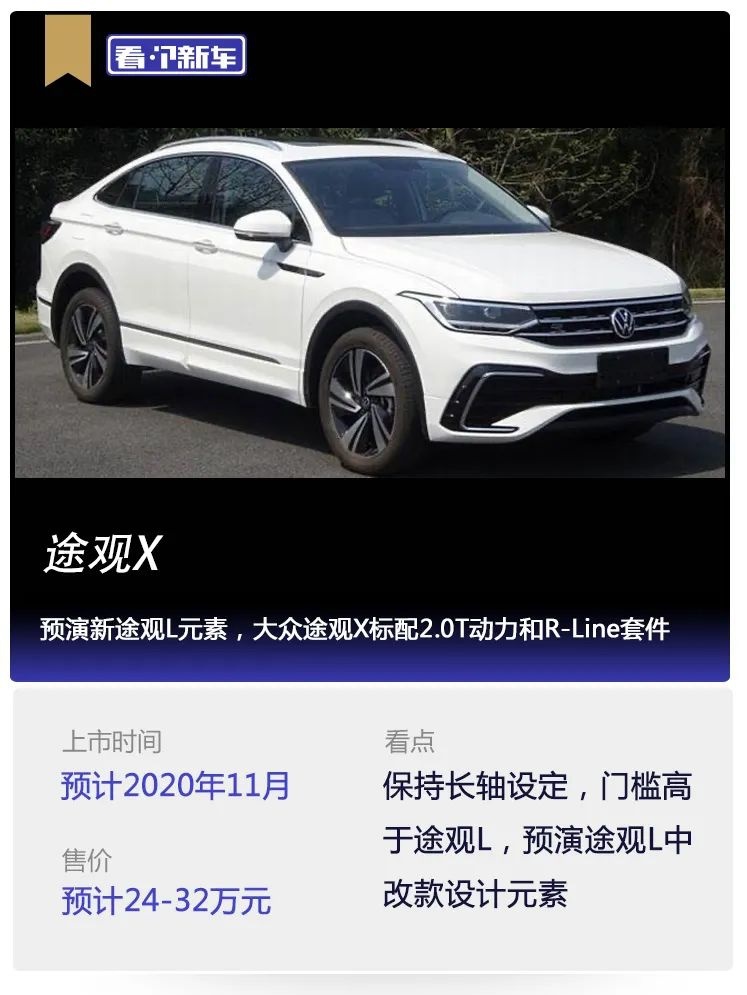 看个新车丨大众途观X标配2.0T动力和R-Line套件