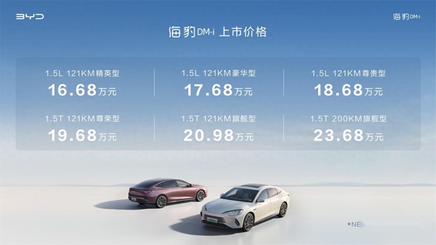 重塑中型轿车价值标杆 比亚迪海豹DM-i上市 售价16.68-23.6
