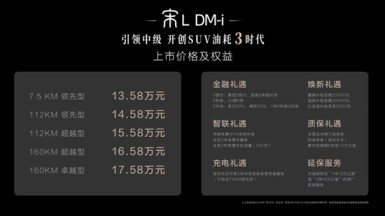 宋L DM-i震撼上市13.58万元起，大小宋双车绝杀合资燃油SUV