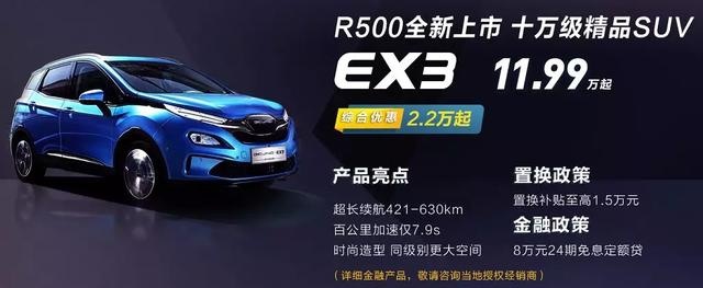 11.99万起售，BEIJING EX3 R500怎么样